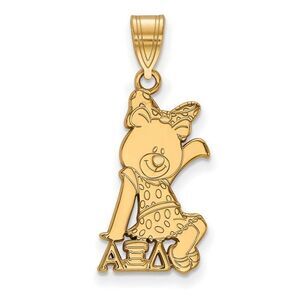14K Plated Silver Alpha Xi Delta Medium Pendant